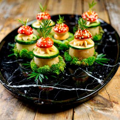 Рецепт закуски огуречно-грибная полянка