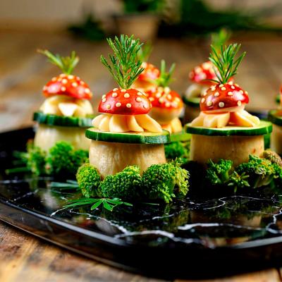 Рецепт закуски огуречно-грибная полянка