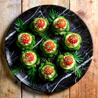 Рецепт закуски огуречно-грибная полянка