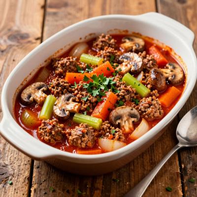 Запеканка с мясом и овощами - блюдо для детей - пошаговый рецепт